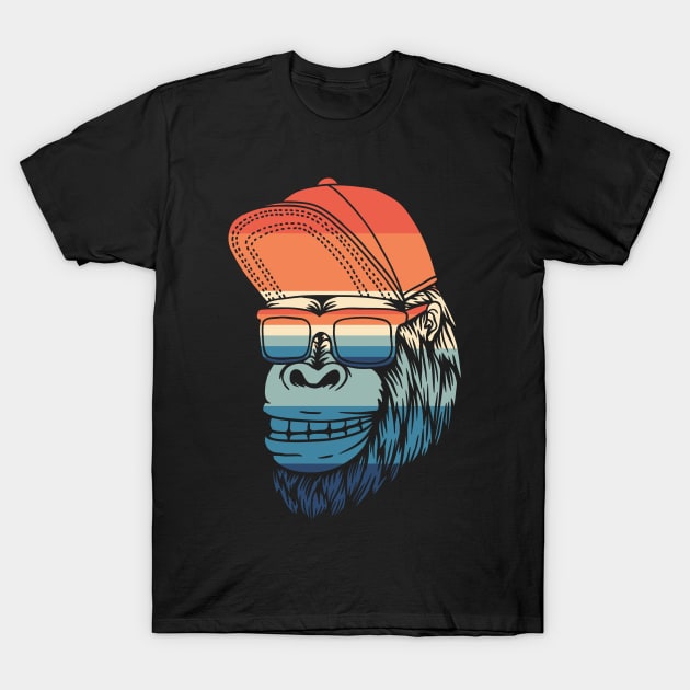 Retro Gorilla T-Shirt by Dojaja